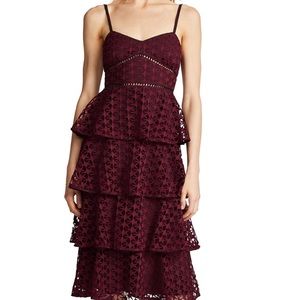 Club Monaco Lace Becaw Dress (Size 2, Purple)